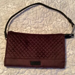Vera Bradley Iconic RFID Slim Wristlet in Blackberry Wine Velvet